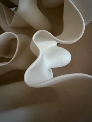  Melissa Turner Sculptural Porcelain Vase/Planter, Cream—Coil-Built, 24" W x 18" D x 12" H