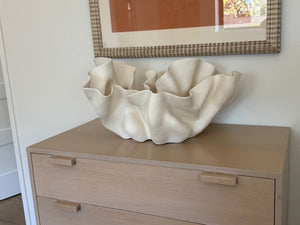  Melissa Turner Sculptural Porcelain Vase/Planter, Cream—Coil-Built, 24" W x 18" D x 12" H