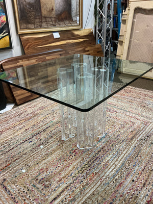 Charles Hollis Jones Attributed Skyscraper Lucite Table 40x45x30