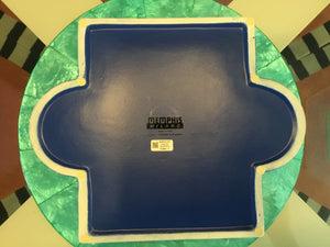 Memphis Milano Onion Ceramic Fruit Bowl by Nathalie Du Pasquier (1985) – Blue Leopard Pattern