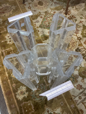 Charles Hollis Jones Attributed Skyscraper Lucite Table 40x45x30