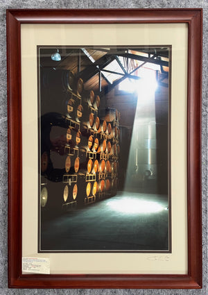 Tim Poss Firestone Barrel Room “Vinaissance Barrel Room” Framed & Matted Fine Art Photograph, Numbered 1/300