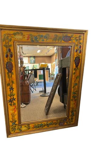 Italian Tuscan Style Painted Decorated Mirror 37 x 50