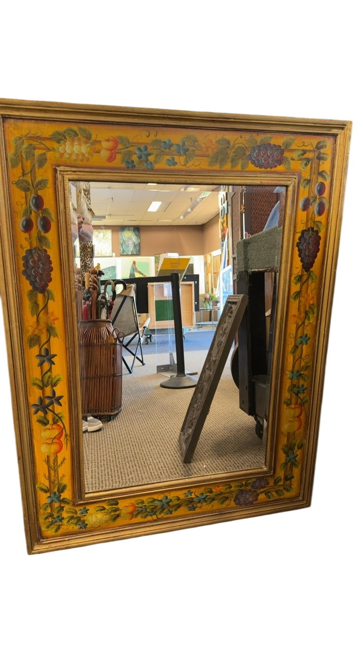 Italian Tuscan Style Painted Decorated Mirror 37 x 50