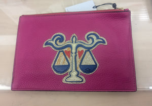 Diane Von Furstberg Libra Zodiac Leather Pouch