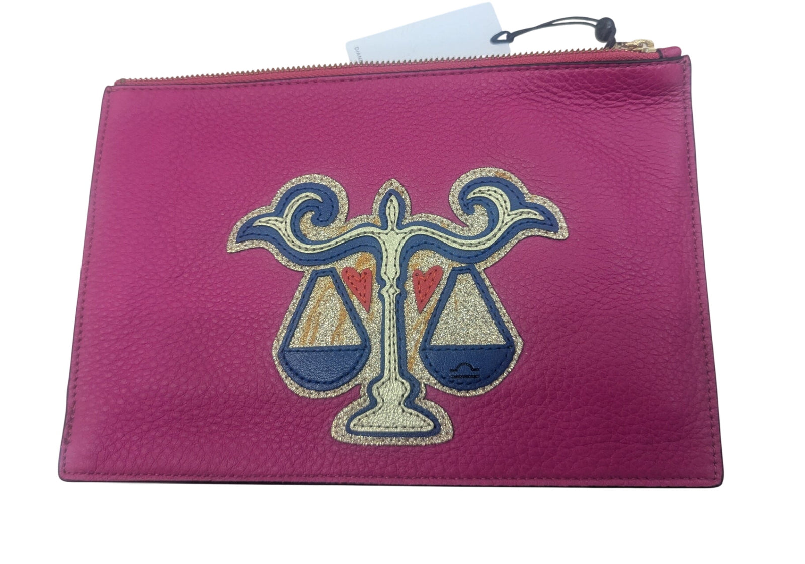 Diane Von Furstberg Libra Zodiac Leather Pouch