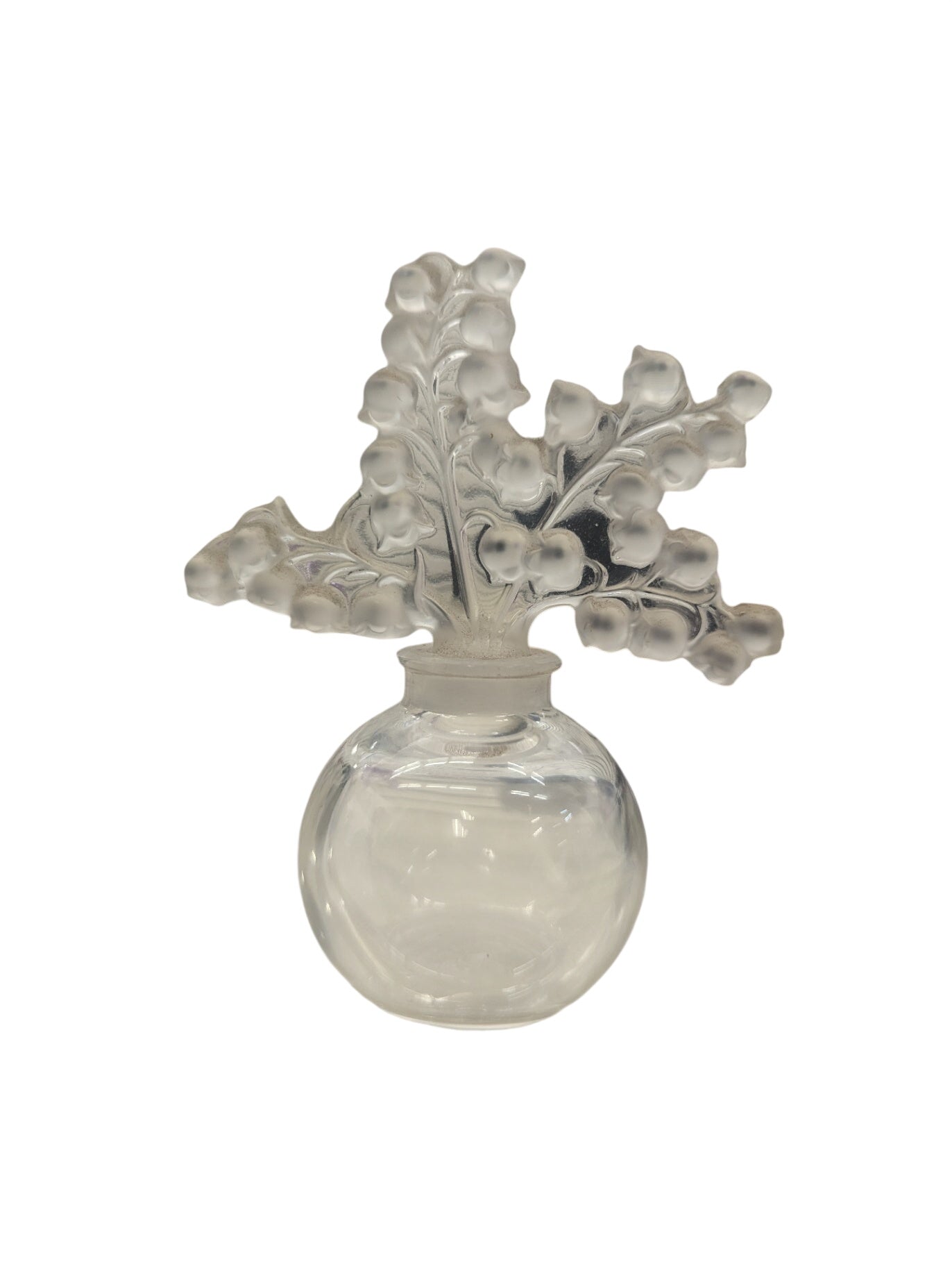 Lalique Clairefontaine Crystal Perfume Bottle "Lily of the Valley" *Signed*