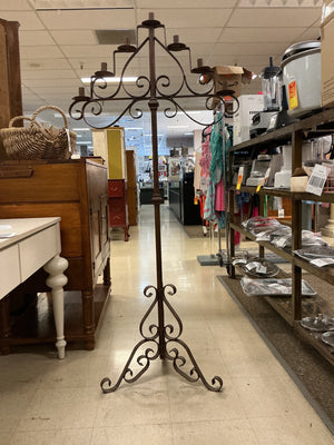 Wrought Iron Scroll Tall Candelabra 66" tall
