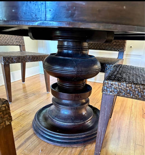 Round Oak 48" Round Pedestal Dining Table
