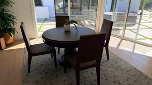 Round Oak 48" Round Pedestal Dining Table