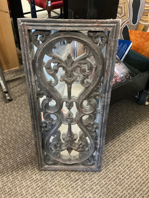 Decorative Cast Metal  Mirror  32 x 15
