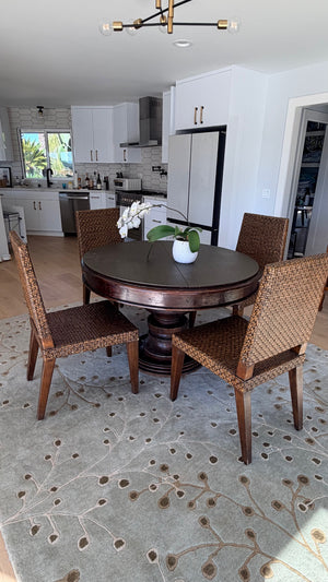 Round Oak 48" Round Pedestal Dining Table