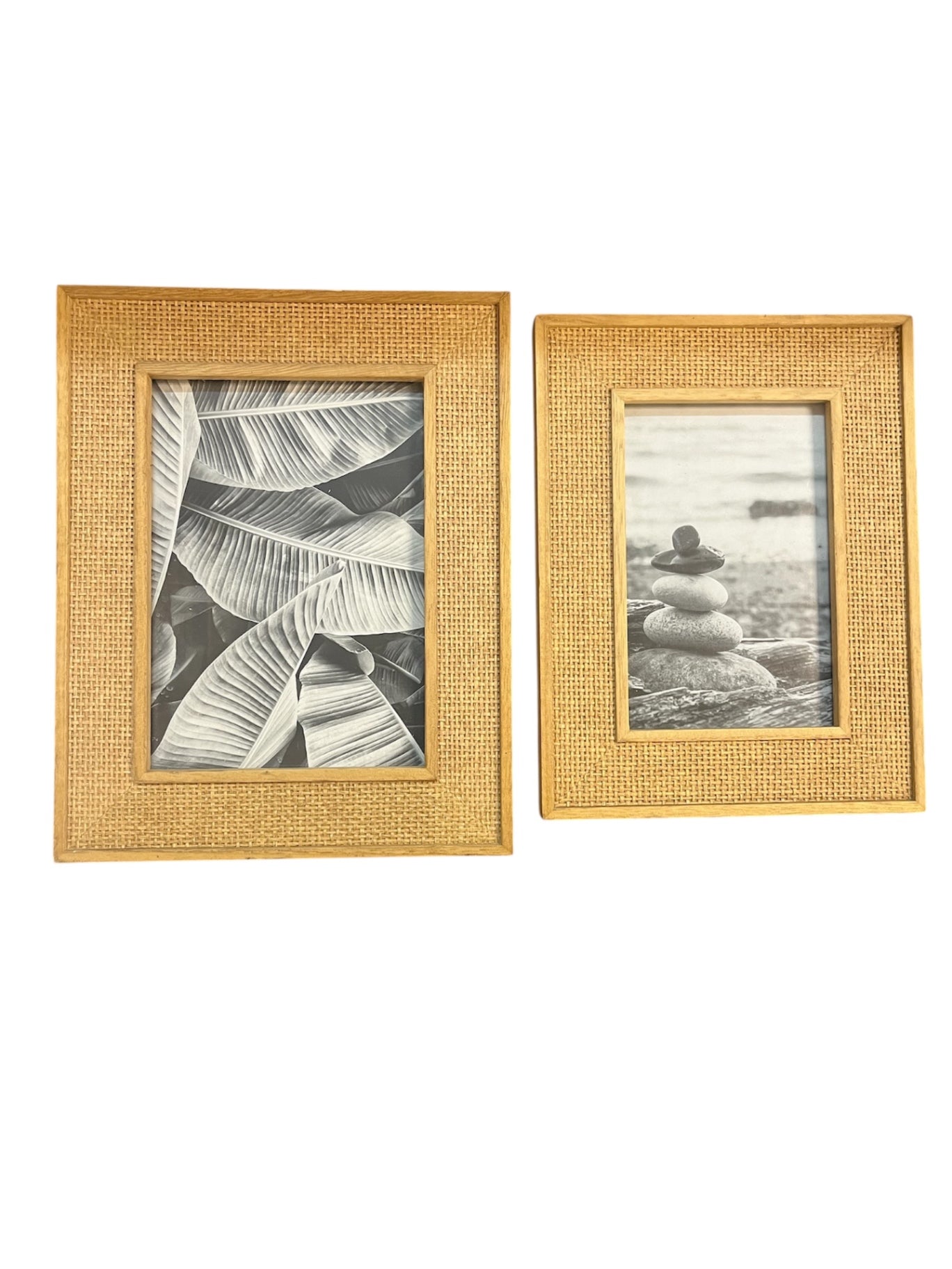 Threshold Natural Caning Border Picture Frames Set of 2 (4x6 & 5x7)