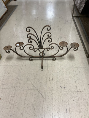 Wrought Iron Table Top Candelabra 35“ x 19“