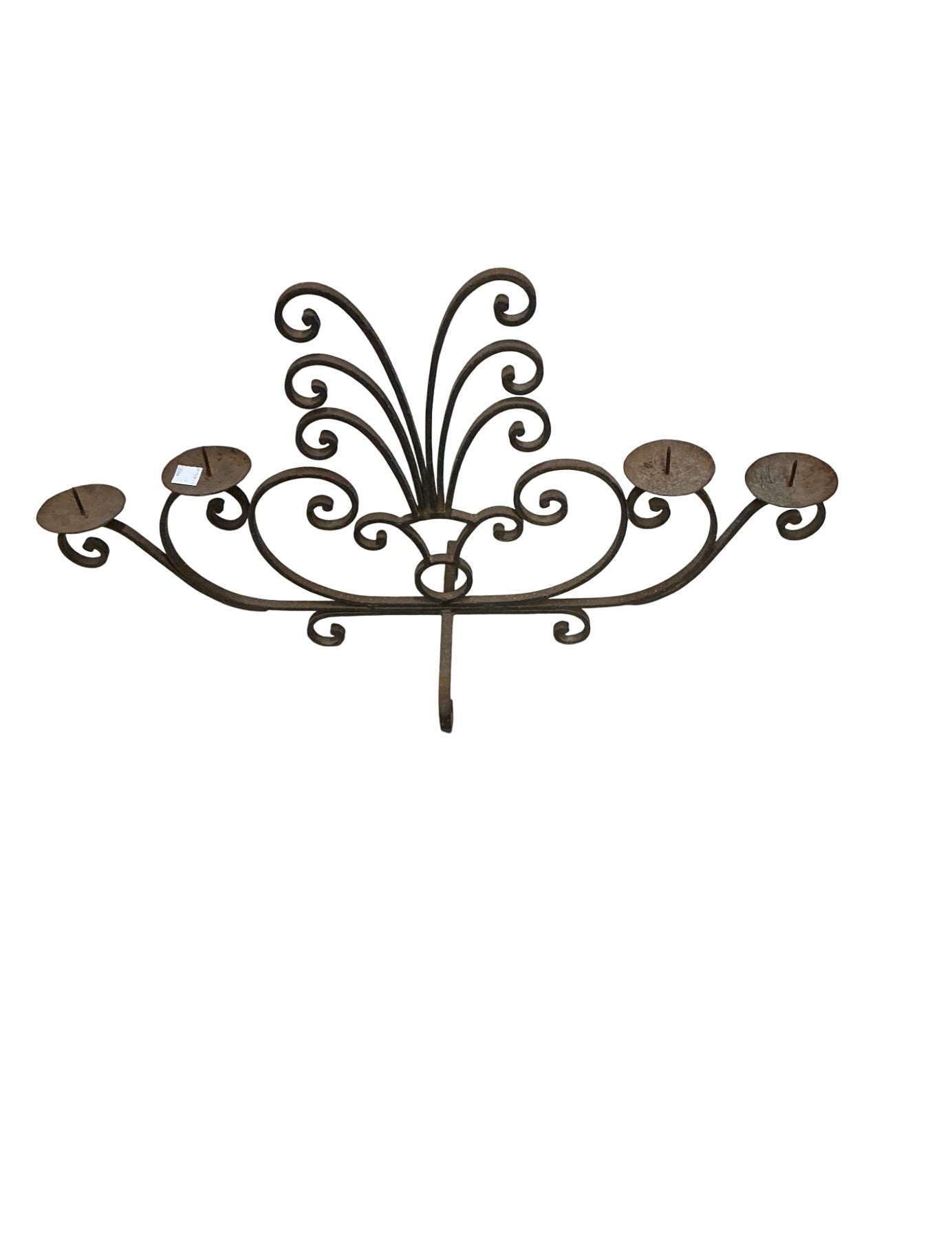 Wrought Iron Table Top Candelabra 35“ x 19“