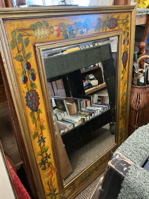 Italian Tuscan Style Painted Decorated Mirror 37 x 50