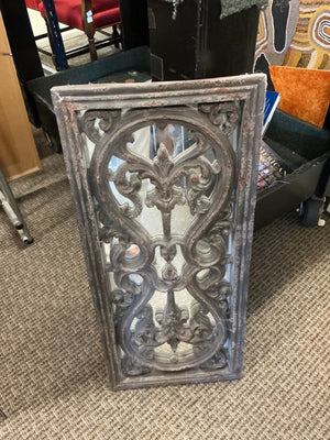 Decorative Cast Metal  Mirror  32 x 15