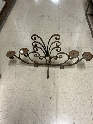 Wrought Iron Table Top Candelabra 35“ x 19“