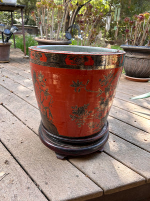Ceramic Flower Pot Planter Approx. 25 in. Tall, 14 in. Diameter
