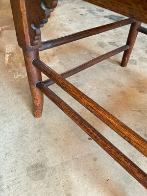 Antique Renaissance/Baroque Revival oak Side Chair,