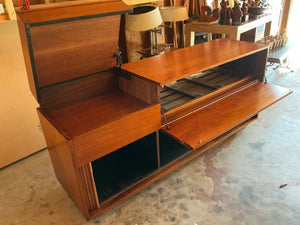 Mid-century Modern Teak Stereo Console Cabinet 18x65x28