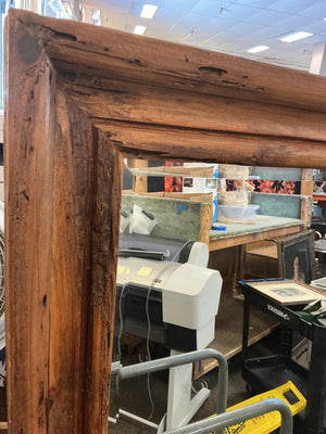 Reclaimed Teak Wood Rustic Frame Mirror – 36" x 60"