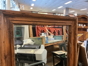 Reclaimed Teak Wood Rustic Frame Mirror – 36" x 60"