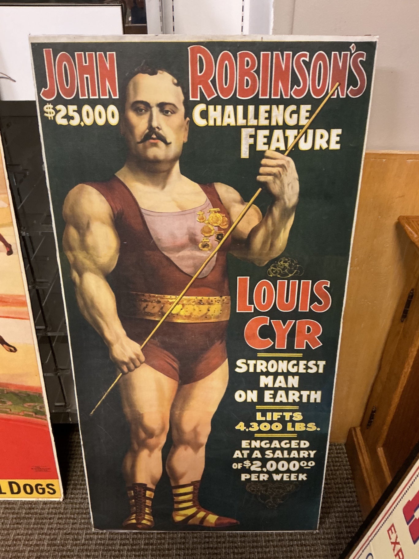 John Robinson's Print Poster Glued On Cardboard 23x44