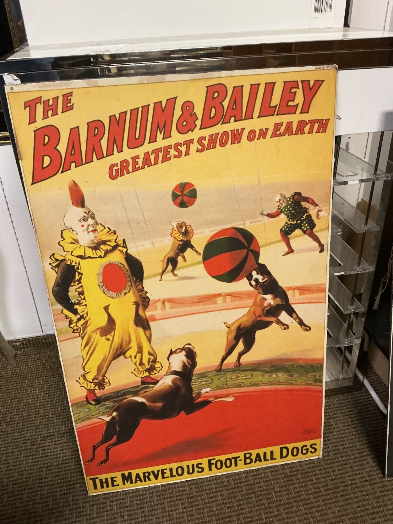Barnum & Bailey Print Poster Glued On Cardboard 30x46