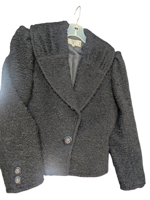 Vintage Valentino Miss V Black Wool Jacket Size 6