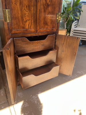 Henredon Tall Mid Century Armoire Cabinet 26x18x81