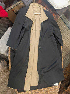 Reverseable Trench Coat Black/Beige LARGE