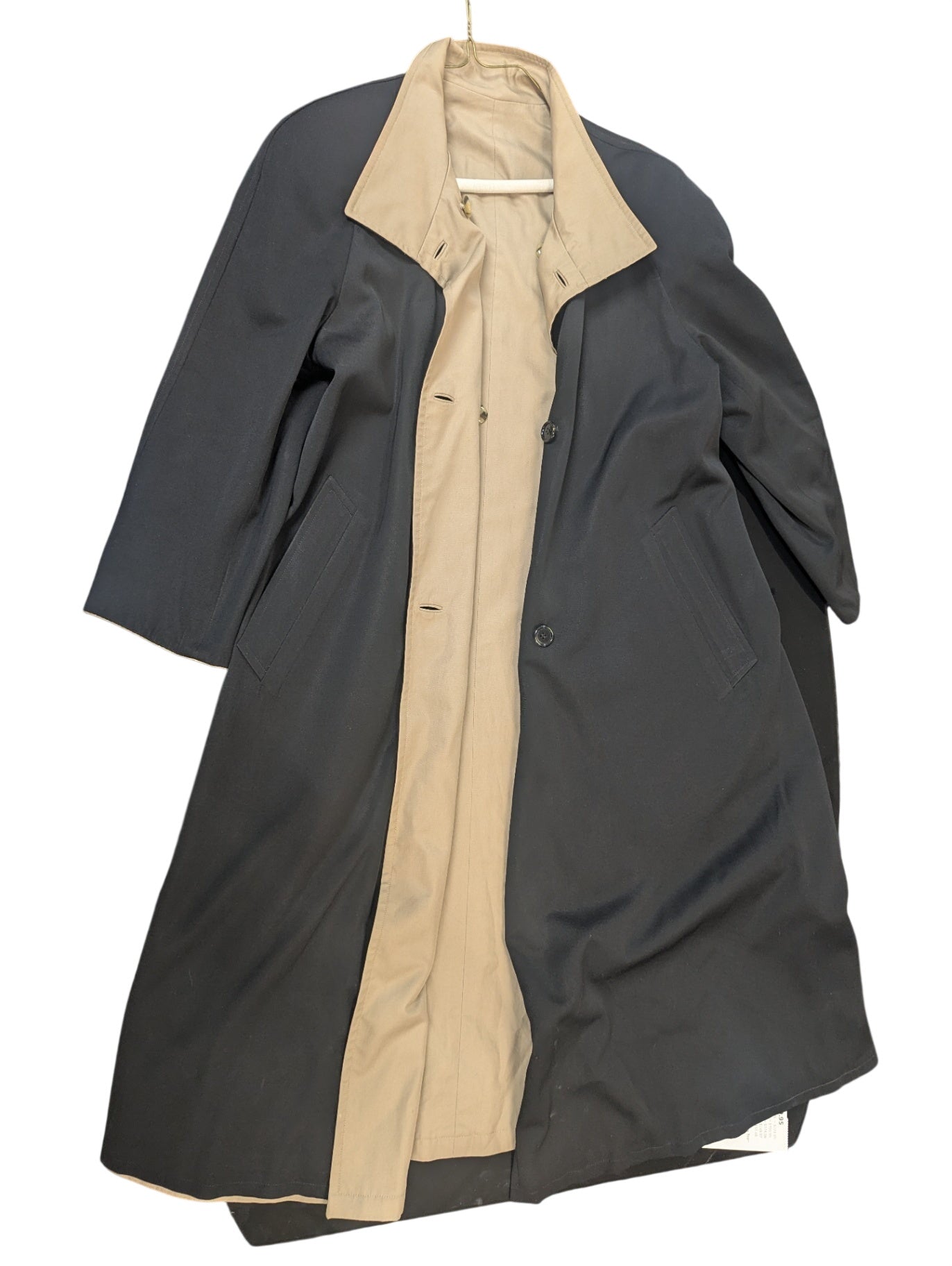 Reverseable Trench Coat Black/Beige LARGE