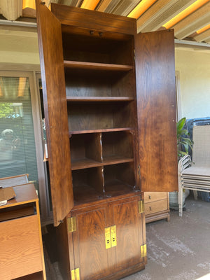 Henredon Tall Mid Century Armoire Cabinet 26x18x81
