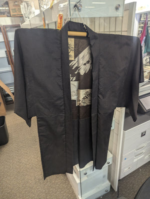 Mens Japanese Brown Silk Haori S/M