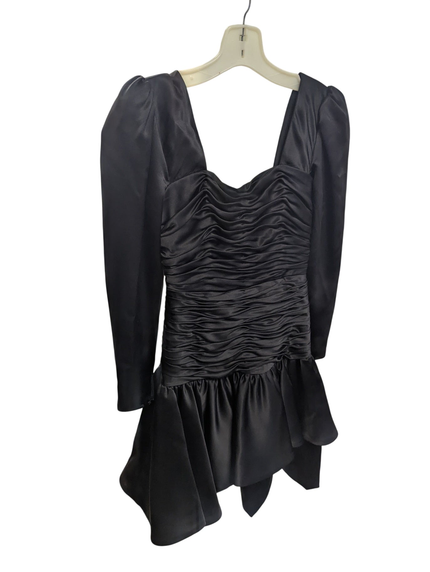 Vintage Giorgio Beverly Hills Silk Dress Ruffled Black Size 4