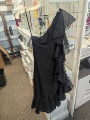 Vintage Giorgio Beverly Hills Adele Simpson Black Off the Shoulder Dress Size 4