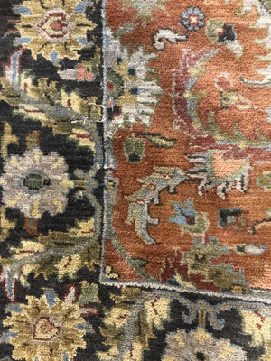 Hand-Knotted Wool Oushak-Style Runner Rug, 15' × 3'