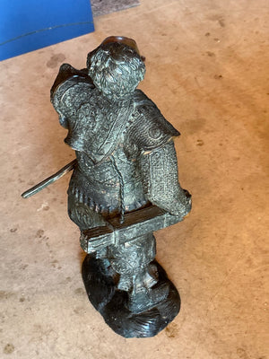 Bronze Warrior Statuette – Guerrero en Bronce (Early 20th Century) 20 in high