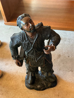 Bronze Warrior Statuette – Guerrero en Bronce (Early 20th Century) 20 in high