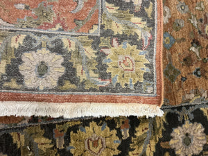 Hand-Knotted Wool Oushak-Style Runner Rug, 15' × 3'