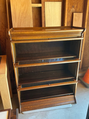 Globe-Wernicke Solid Oak 3-Stack Barrister Bookcase 34x45x14