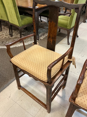 Chinese Elmwood Low-Back Armchairs (pair)