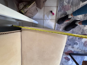 Cream upholstery Ultrasuede