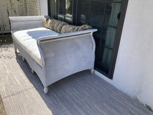 Lloyd Loom Daybed with Cushions & Pillows 75" W.