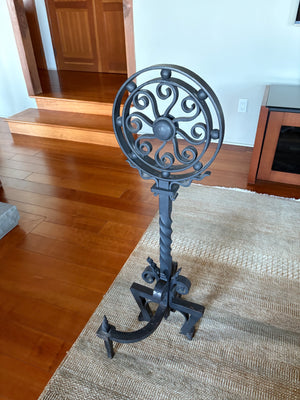 Andirons set Black wrought iron