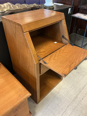 Solid Oak Slatted Door Secretary Desk 22x18x32