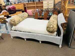 Lloyd Loom Daybed with Cushions & Pillows 75" W.