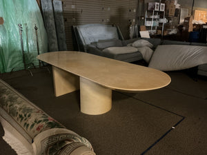 Karl Springer Goat Skin Oval Dining Table 112x44