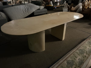 Karl Springer Goat Skin Oval Dining Table 112x44